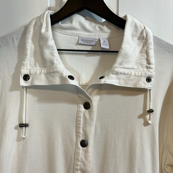 Weekends by Chico's Cotton Blend Lightweight Jacket - Size 16 - Picture 3 of 8